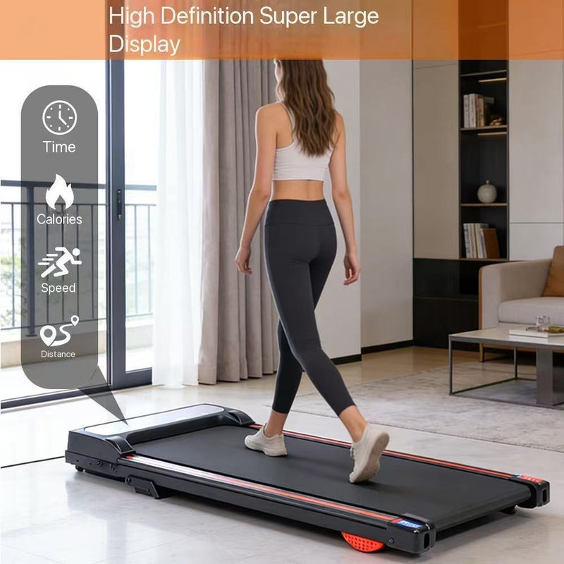 Cross-Border Low-Noise Jogging Treadmill With Remote Control, Electric Flat Walking Machine, Home Fitness, Small Foldable Model